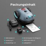 V100 Mähroboter ohne Begrenzungskabel, mit Vision Navigation, 150 Hinderniserkennung, Rasenroboter bis zu 150 m², Akku Rasenmäher Roboter mit Graskamm, Ersatzklingen