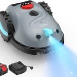 V100 Mähroboter ohne Begrenzungskabel, mit Vision Navigation, 150 Hinderniserkennung, Rasenroboter bis zu 150 m², Akku Rasenmäher Roboter mit Graskamm, Ersatzklingen