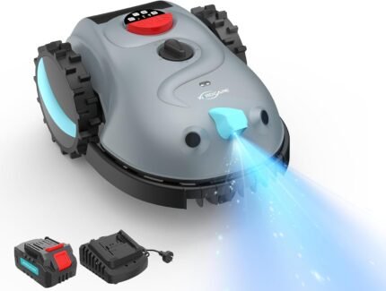 V100 Mähroboter ohne Begrenzungskabel, mit Vision Navigation, 150 Hinderniserkennung, Rasenroboter bis zu 150 m², Akku Rasenmäher Roboter mit Graskamm, Ersatzklingen