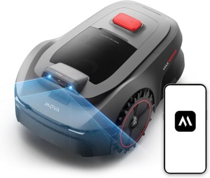 MOVA ViAX 250 Mähroboter Ohne Begrenzungskabel, Empf. 250m², KI-unterstützte Auto-Mapping, U-förmige Bahnen, Hindernisvermeidung Dual-Vision, Besserer Kantenschnitt, Für Komplexe Gelände, Appsteuerung