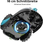 V100 Mähroboter ohne Begrenzungskabel, mit Vision-Navigation, Hindernisvermeidung(150 Arten), 4,0 Ah Akku Rasenmäher Roboter, Rasenroboter mit Graskamm, Ersatzklingen