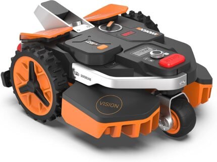WORX Landroid Vision M600 WR206E.1 - Mähroboter ohne Begrenzungskabel für Gärten bis 600m², AI Rasenmäher Roboter (WLAN & Bluetooth, aktive Hindernisvermeidung mit KI-Technologie, Igelschutz)