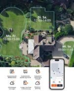 Navimow i105E Mähroboter ohne Begrenzungskabel, Empf. 500 m², Max. 600 m², RTK+Vision Rasenmäher Roboter Testsieger, Igelschutz Rasenroboter, KI Auto Kartierung