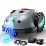 V100 Mähroboter ohne Begrenzungskabel, mit Vision Navigation, 150 Hinderniserkennung, Rasenroboter bis zu 150 m², Akku Rasenmäher Roboter mit Magnetstreifen, Ersatzklingen