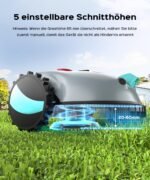 V100 Mähroboter ohne Begrenzungskabel, mit Vision Navigation, 150 Hinderniserkennung, Rasenroboter bis zu 150 m², Akku Rasenmäher Roboter mit Magnetstreifen, Ersatzklingen