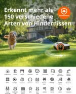 Navimow i105E Mähroboter ohne Begrenzungskabel, Empf. 500 m², Max. 600 m², RTK+Vision Rasenmäher Roboter Testsieger, Igelschutz Rasenroboter, KI Auto Kartierung