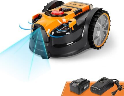 Lawnmaster OcuMow®16 Mähroboter kabellos für geeignet für bis zu 150 ㎡ Selbstfahrender Rasenmäher Roboter Hindernisvermeidung Geraeuscharm mähroboter ohne begrenzungskabel