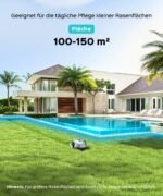 V100 Mähroboter ohne Begrenzungskabel, mit Vision Navigation, 150 Hinderniserkennung, Rasenroboter bis zu 150 m², Akku Rasenmäher Roboter mit Magnetstreifen, Ersatzklingen