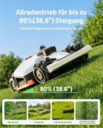 MAMMOTION LUBA 3 AWD 3000 Mähroboter ohne Begrenzungskabel für 3000㎡, 360° LiDAR+NetRTK+KI Vision Tri-Fusion-Positionierung, AWD für 80% Steigungen, Keine RTK-Basisstation, bis zu 30 Zonen, 12Ah Akku