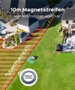 V100 Mähroboter ohne Begrenzungskabel, mit Vision Navigation, 150 Hinderniserkennung, Rasenroboter bis zu 150 m², Akku Rasenmäher Roboter mit Magnetstreifen, Ersatzklingen