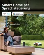 Navimow i105E Mähroboter ohne Begrenzungskabel, Empf. 500 m², Max. 600 m², RTK+Vision Rasenmäher Roboter Testsieger, Igelschutz Rasenroboter, KI Auto Kartierung