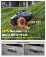 MAMMOTION YUKA mini 2 500 Mähroboter ohne Begrenzungskabel, Empf. 500 m², Kein RTK, Kein Signalabbruch, KI TrueVision-Navigation, Auto-Mehrzonen-Kartierung, DropMow, RWD für 45% Steigung, 4.5Ah-Akku