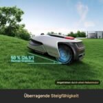 DREAME A2 1200 Mähroboter – kabellos ohne RTK, für Flächen bis zu 1200 m², mit 360° 3D-LiDAR & KI-Vision, Steigfähigkeit bis zu 50% (26,5°), u-förmiger Mähpfad, 5 cm EdgeMaster-Präzisionsschnitt