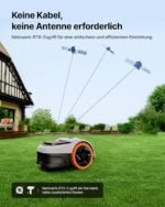 Navimow i205 AWD Mähroboter ohne Begrenzungskabel, Allradantrieb für Steigungen bis zu 45%, EFLS NRTK + Vision, Automatisches Kartieren, inkl. 2,55 Ah Akku, Empf. 500 m², Keine RTK-Antenne