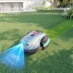 V100 Mähroboter ohne Begrenzungskabel, mit Vision-Navigation, Hindernisvermeidung(150 Arten), 4,0 Ah Akku Rasenmäher Roboter, Rasenroboter mit Graskamm, Ersatzklingen