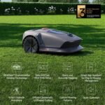 MOVA 600, Rasenmäher Roboter 360° 3D LiDAR Mähroboter ohne Begrenzungskabel & Genaue Kartierung 600 m², Smarte Hindernisvermeidung, App-Steuerung, U-förmiges Schneiden, Sicherheitswarnungen