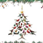 Kolibri Weihnachtsbaumschmuck - Bunte Stapelvogel-Dekoration